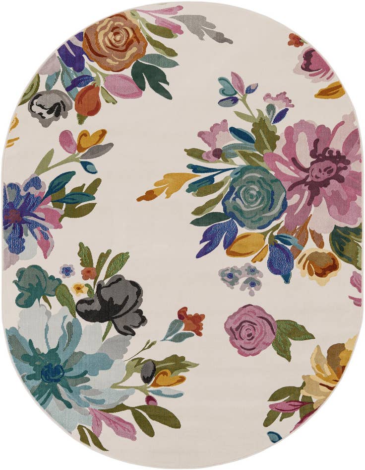 Detail image of 6' 1 x 9' Blossom Oval Rug