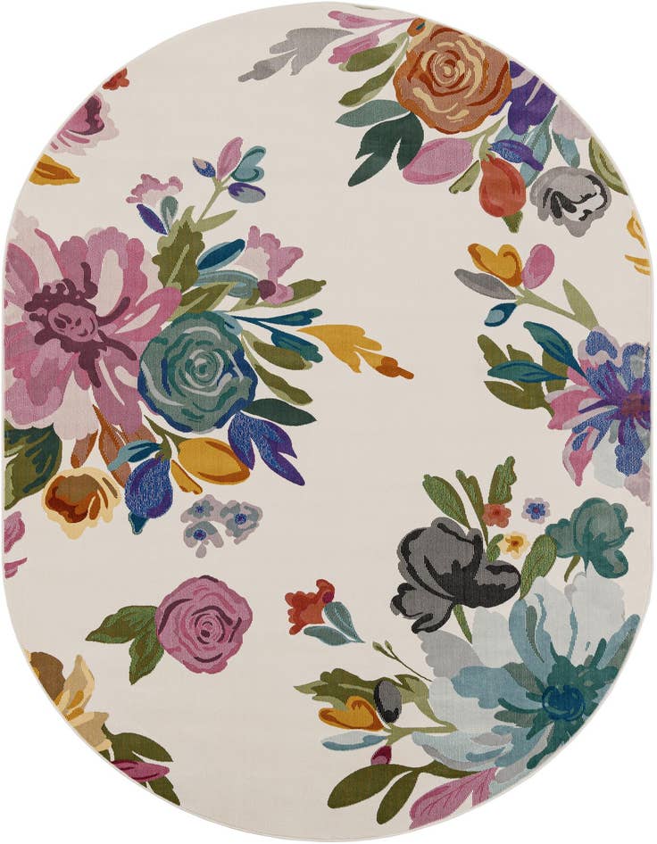 Detail image of 7' 1 x 10' Blossom Oval Rug