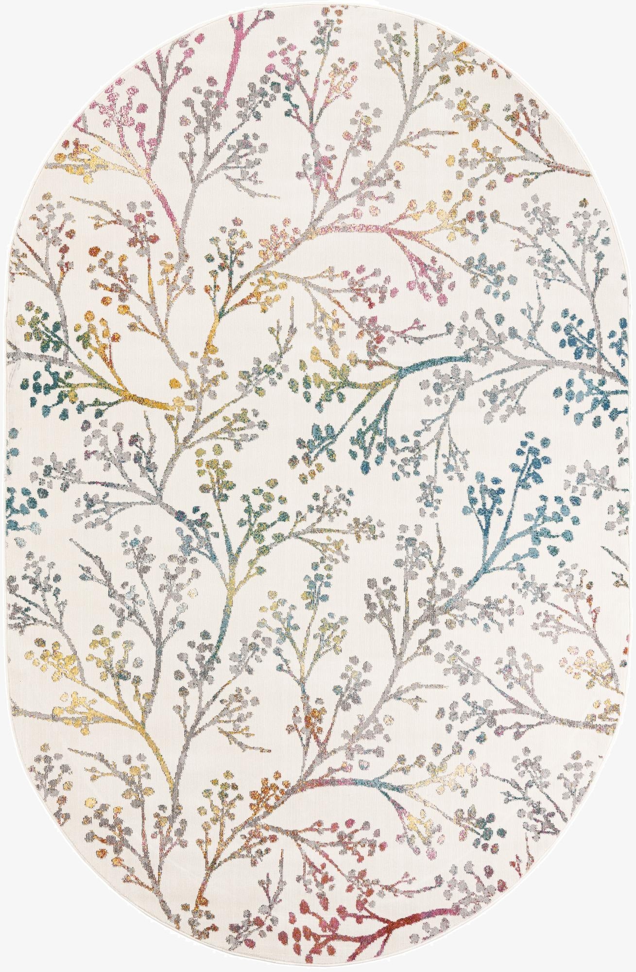 Primary image 6' x 9' Blossom Oval Rug