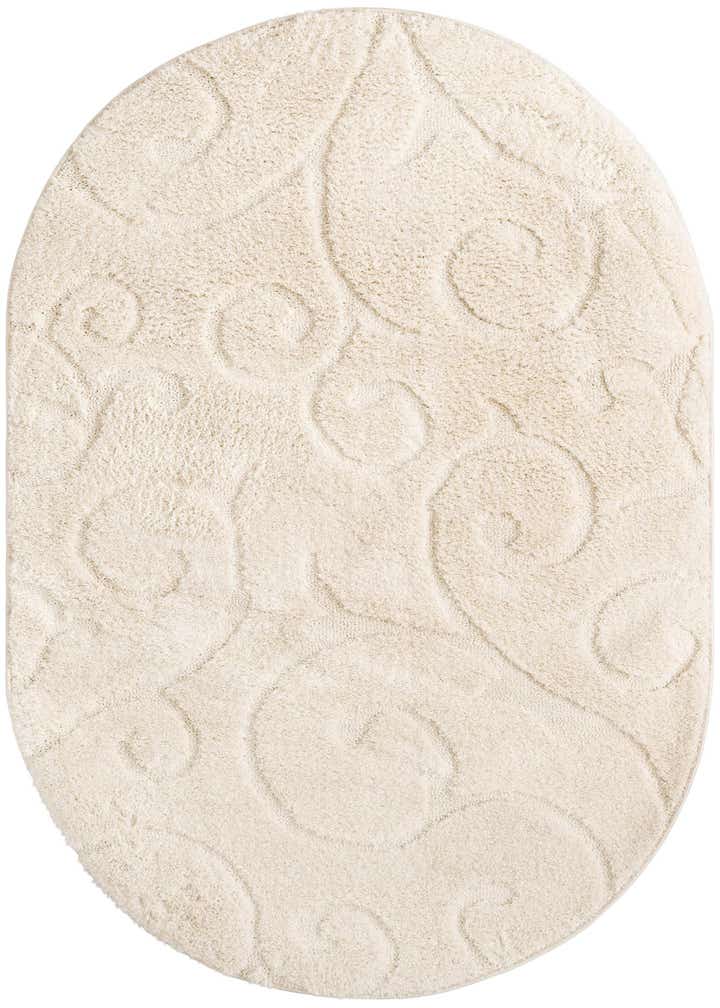 4' x 6' Botanical Shag Oval Rug