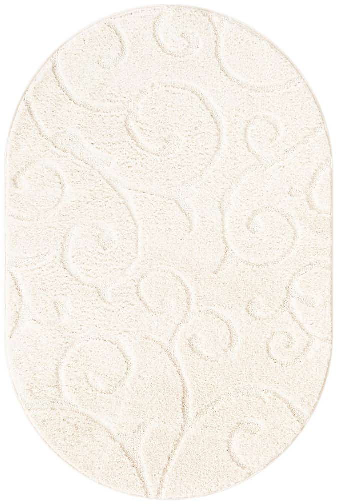 4' x 6' Botanical Shag Oval Rug