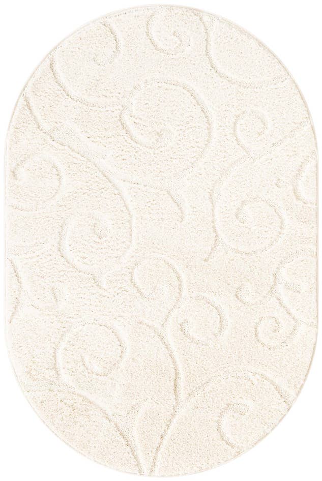 Detail image of 4' x 6' Botanical Shag Oval Rug