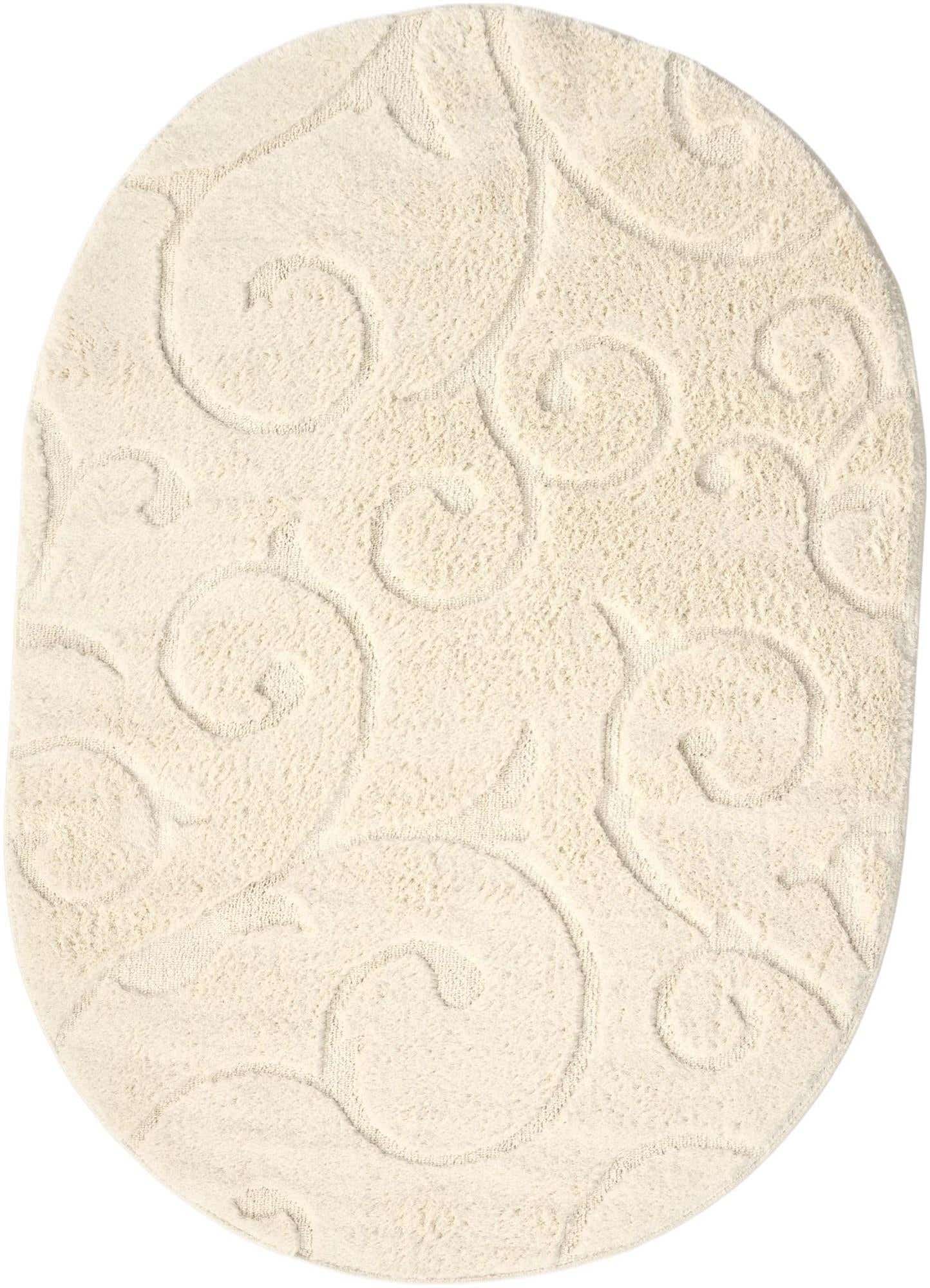 5' x 7' Botanical Shag Oval Rug