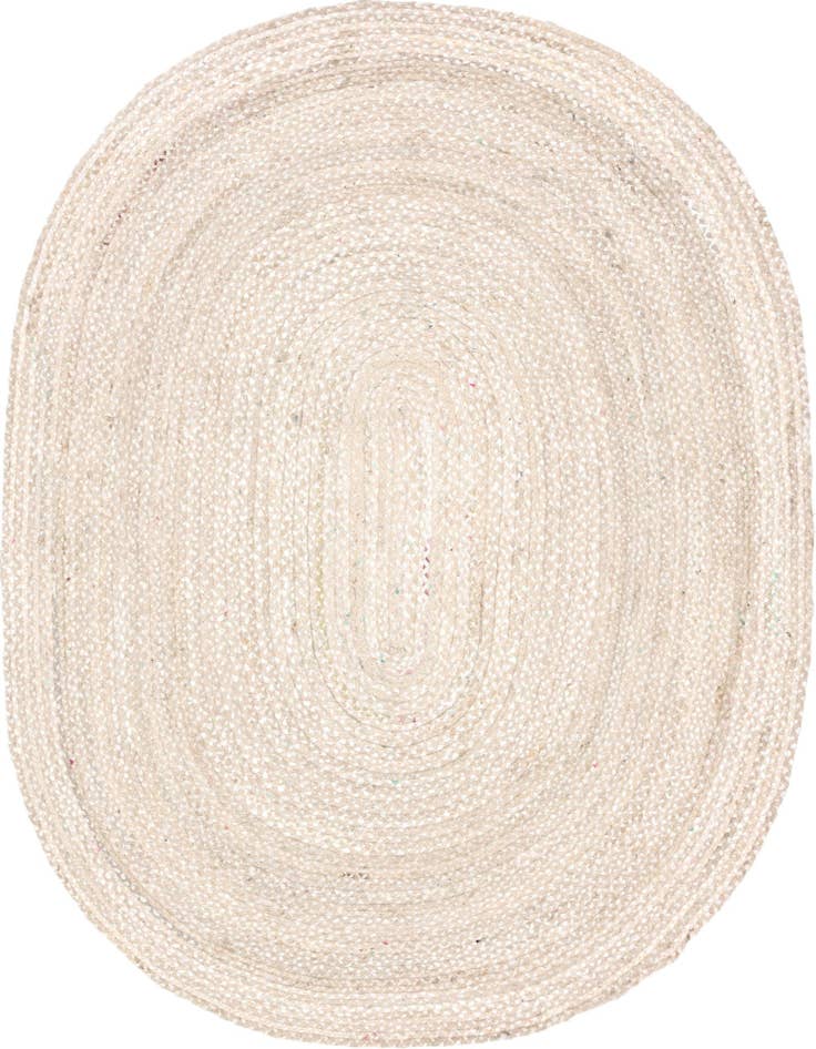 Detail image of 8' x 10' Braided Chindi Oval Rug
