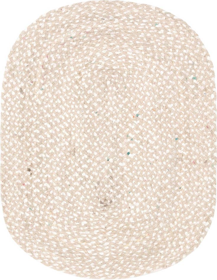 Detail image of 3' 3 x 5' 1  Hand Braided Chindi Oval Rug