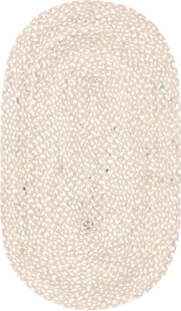 3' 3 x 5' 1 Handmade Braided Chindi Oval Rug