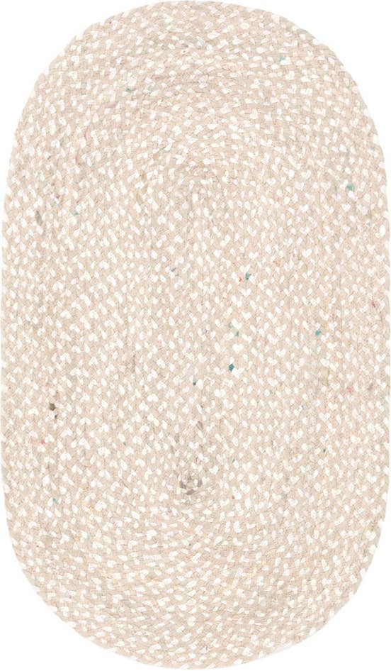 Detail image of 3' 3 x 5' 1 Handmade Braided Chindi Oval Rug
