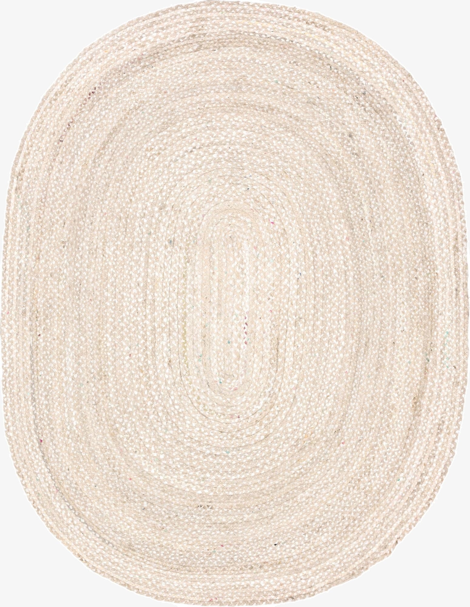 8' x 10' Braided Chindi Oval Rug