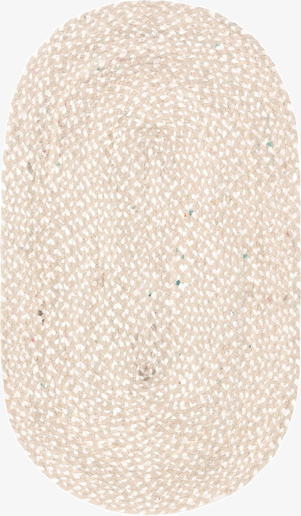 3' 3 x 5' 1  Hand Braided Chindi Oval Rug