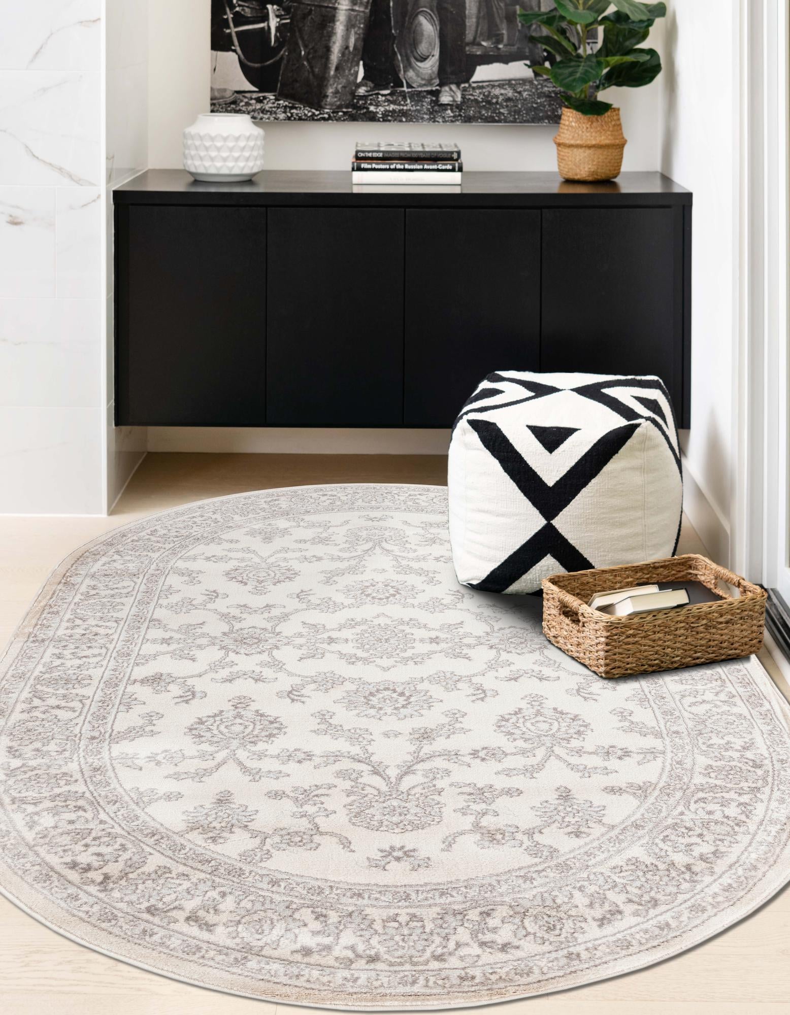 Ivory＆Co.　Charlotte Ivory 7' 10 x 10' Charlotte Oval Rug | HandKnotted.com