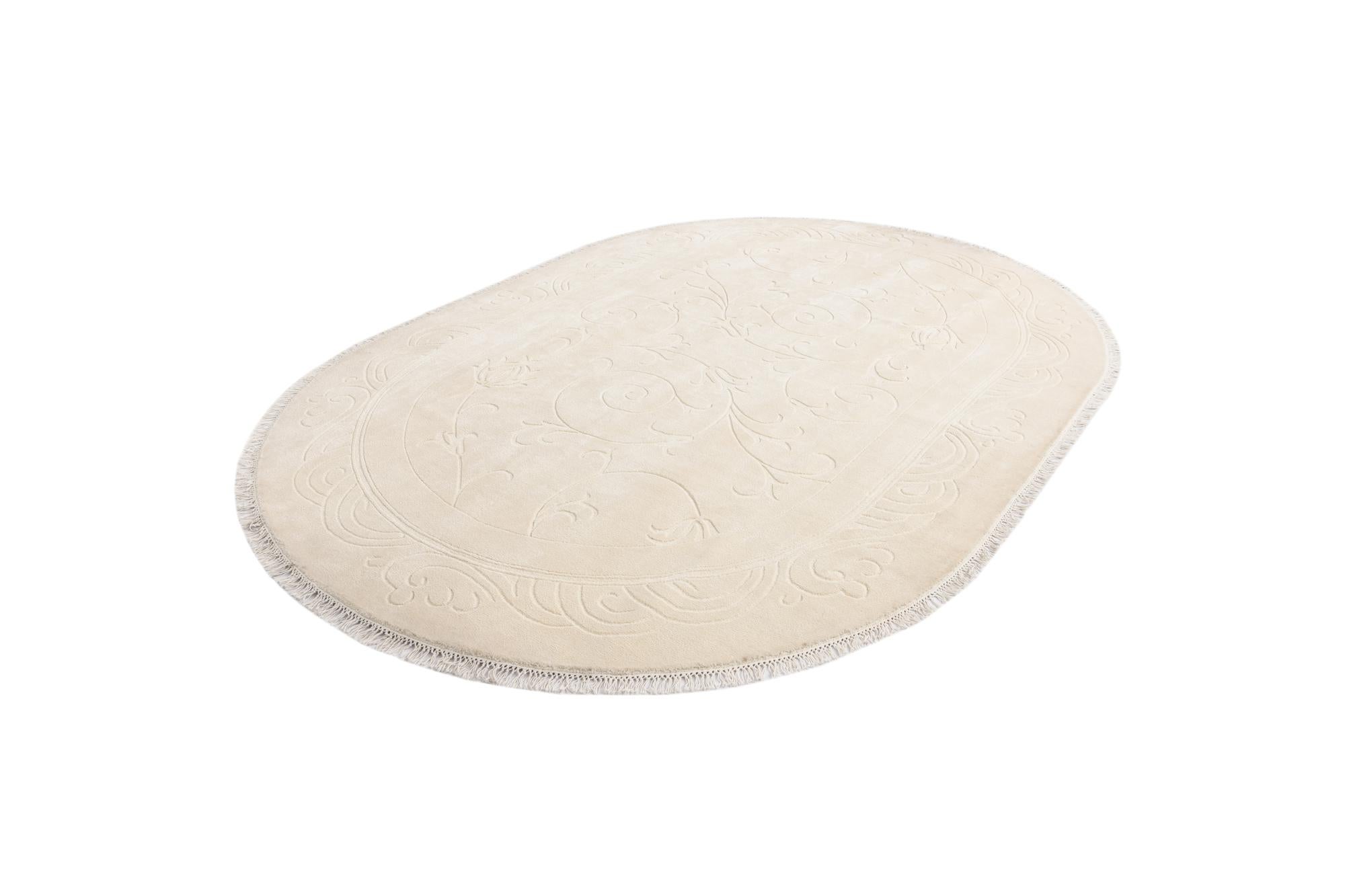 6' 6 x 9' 8 Hand Knotted Darya Wool Oval Rug