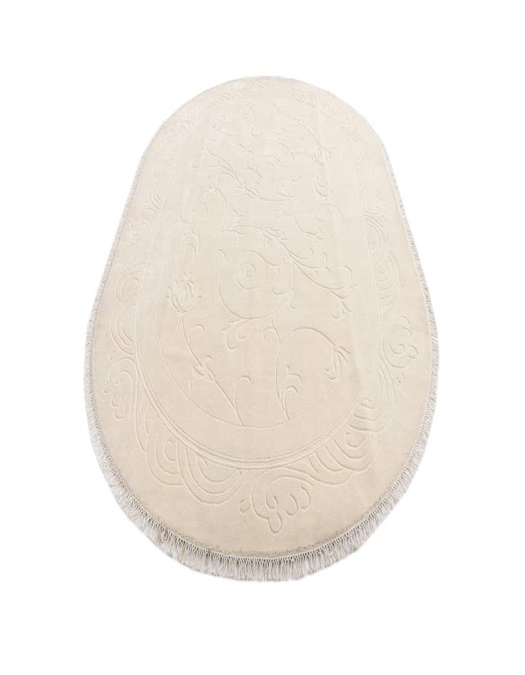 Detail image of 6' 6 x 9' 8 Hand Knotted Darya Wool Oval Rug