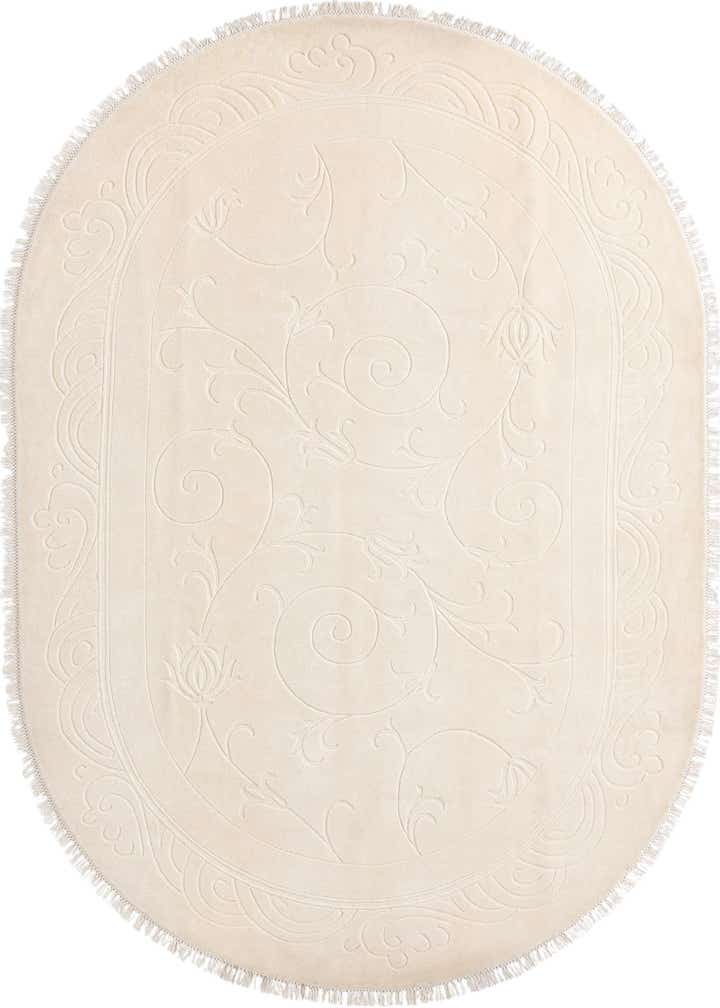 6' 6 x 9' 8 Hand Knotted Darya Wool Oval Rug