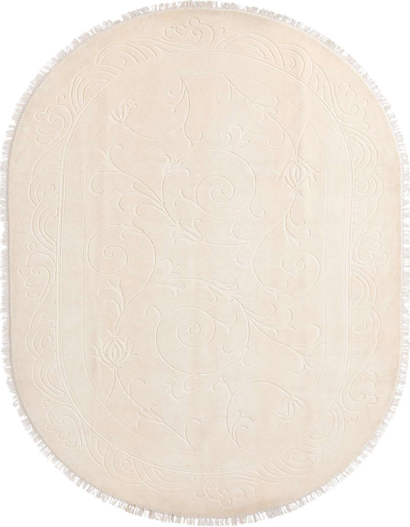 6' 6 x 9' 8 Hand Knotted Darya Wool Oval Rug