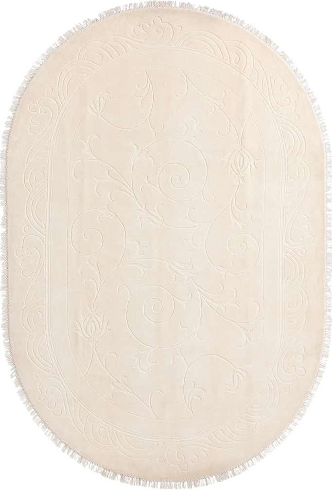 6' 6 x 9' 8 Hand Knotted Darya Wool Oval Rug