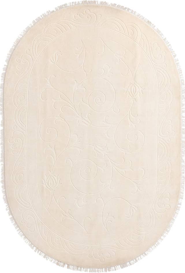 Detail image of 6' 6 x 9' 8 Hand Knotted Darya Wool Oval Rug