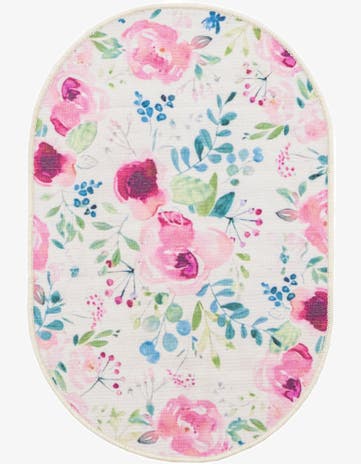 2' x 3' 1 Easy-Clean Jill Zarin Caribbean Indoor / Outdoor Oval Rug