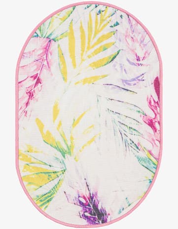 2' x 3' 1 Easy-Clean Jill Zarin Caribbean Indoor / Outdoor Oval Rug