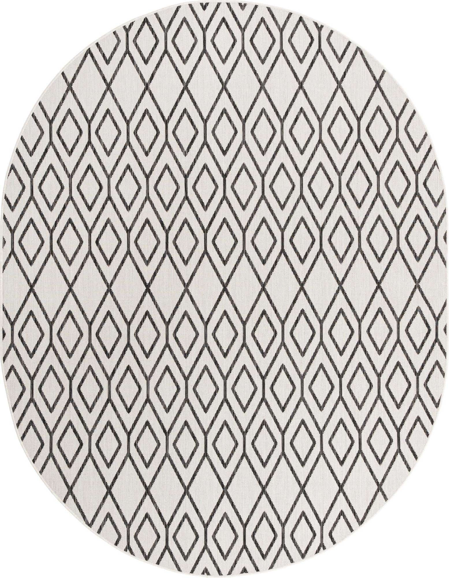 7' 10 x 10' Easy-Clean Jill Zarin Turks and Caicos Indoor / Outdoor Oval Rug