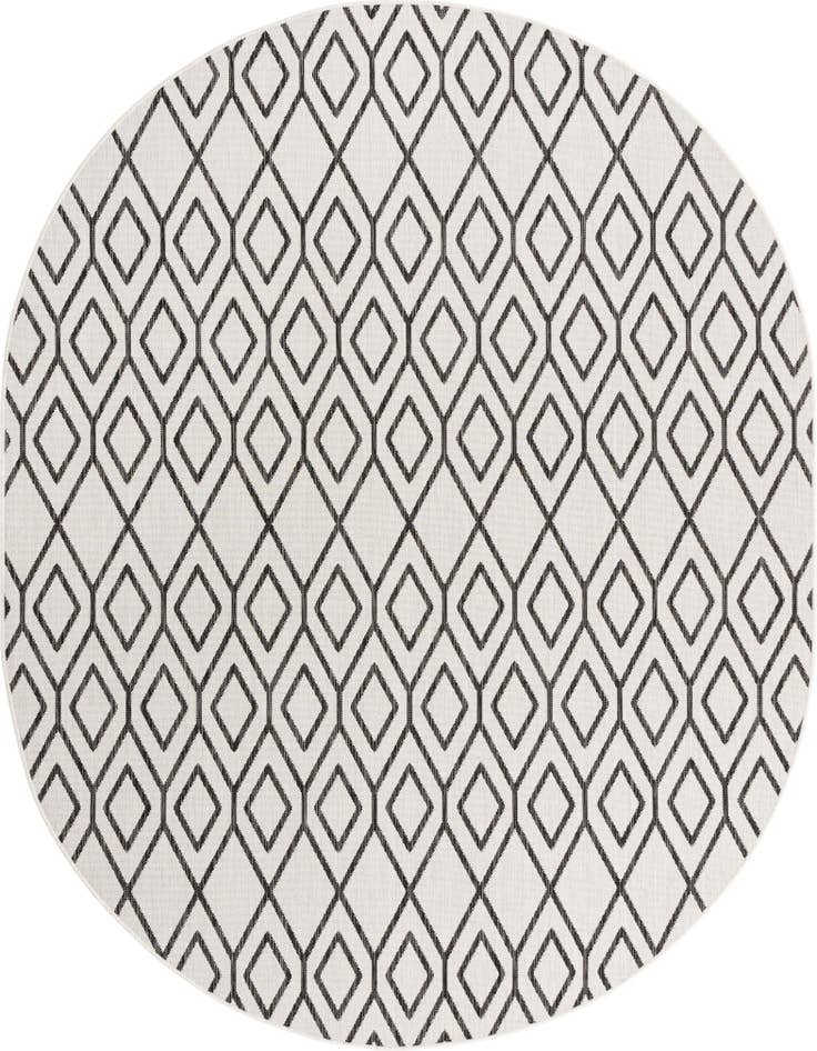 Detail image of 7' 10 x 10' Easy-Clean Jill Zarin Turks and Caicos Indoor / Outdoor Oval Rug