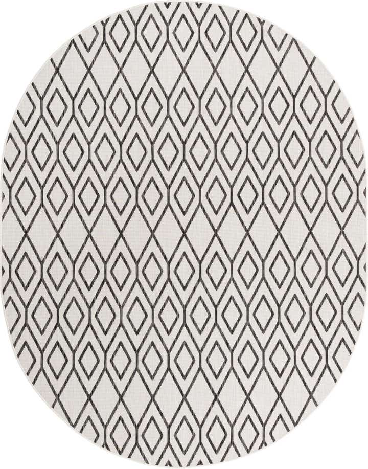 7' 10 x 10' Easy-Clean Jill Zarin Turks and Caicos Indoor / Outdoor Oval Rug