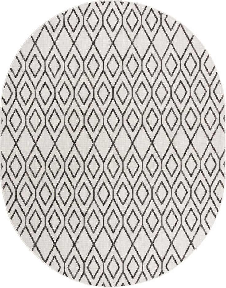 Detail image of 7' 10 x 10' Easy-Clean Jill Zarin Turks and Caicos Indoor / Outdoor Oval Rug