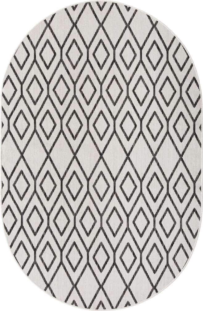 5' 3 x 8' Easy-Clean Jill Zarin Turks and Caicos Indoor / Outdoor Oval Rug