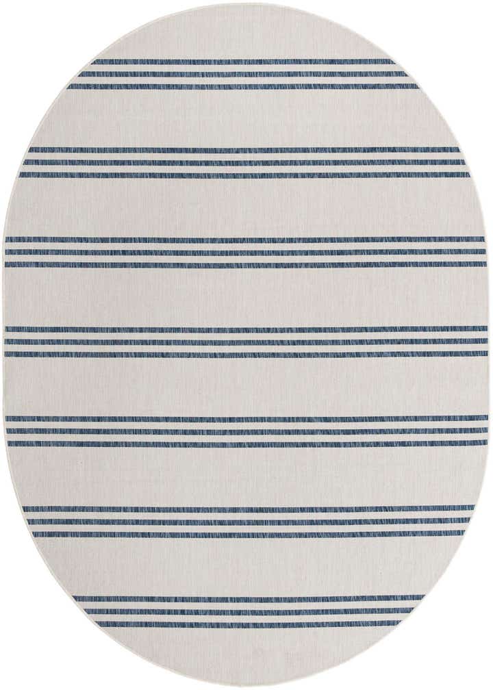 7' 10 x 10' Easy-Clean Jill Zarin Anguilla Indoor / Outdoor Oval Rug