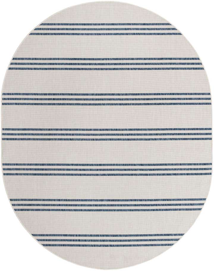 7' 10 x 10' Easy-Clean Jill Zarin Anguilla Indoor / Outdoor Oval Rug