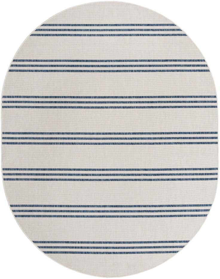 Detail image of 7' 10 x 10' Easy-Clean Jill Zarin Anguilla Indoor / Outdoor Oval Rug