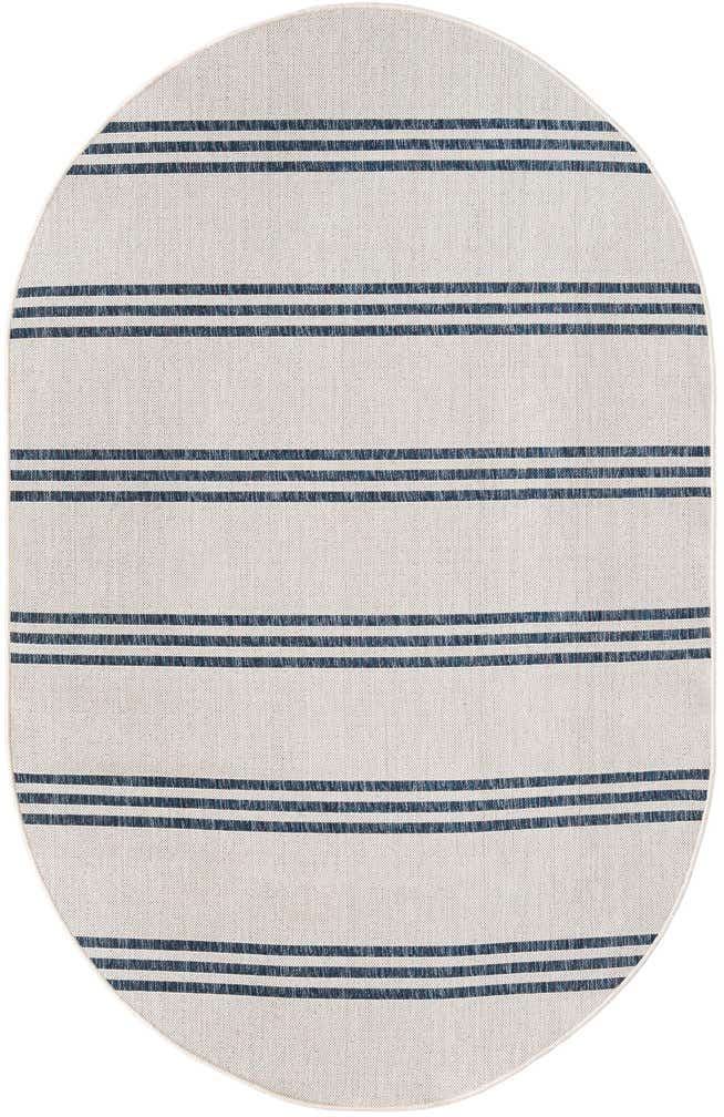 5' 3 x 8' Easy-Clean Jill Zarin Anguilla Indoor / Outdoor Oval Rug