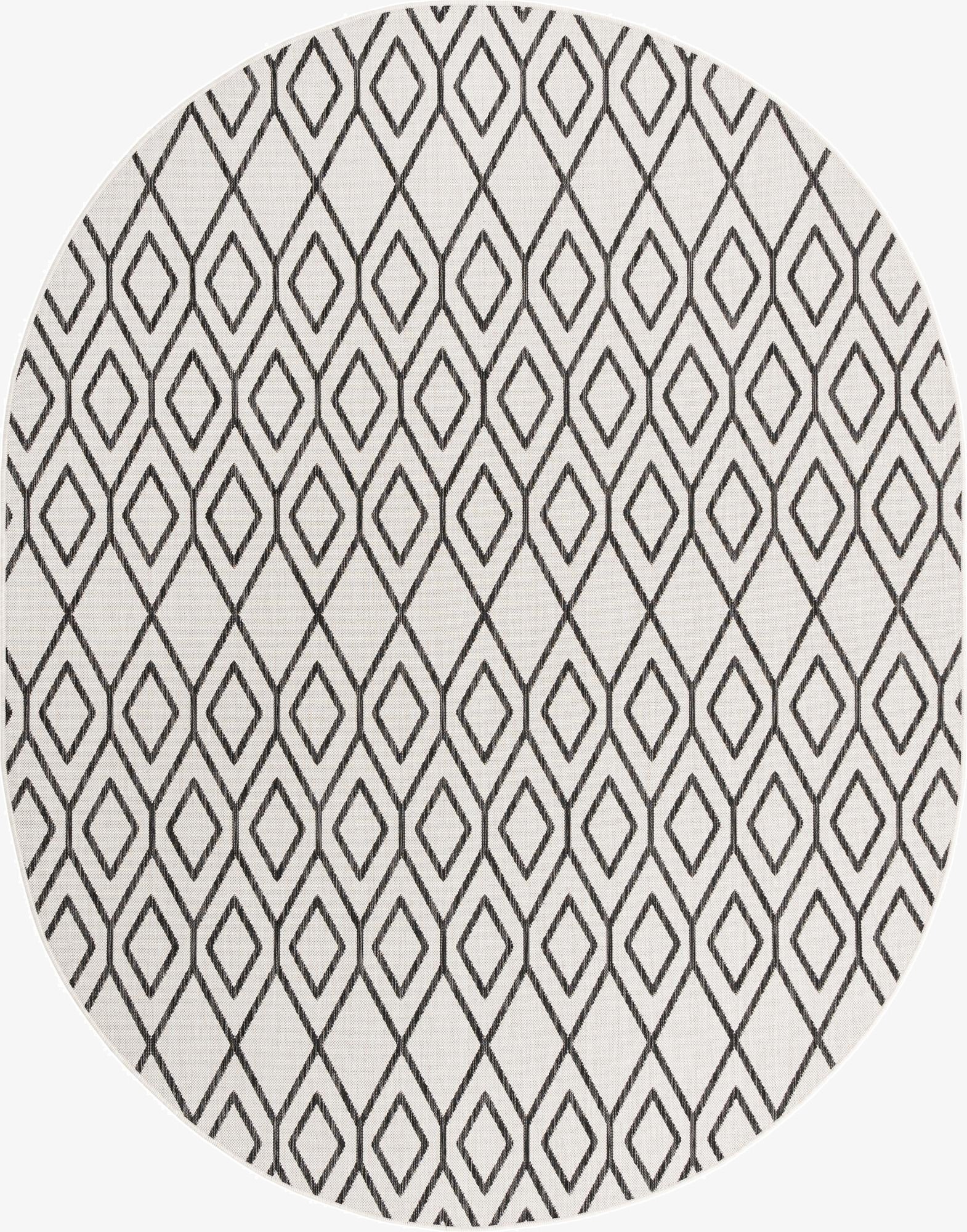 7' 10 x 10'  Washable Jill Zarin Turks and Caicos Indoor / Outdoor Oval Rug