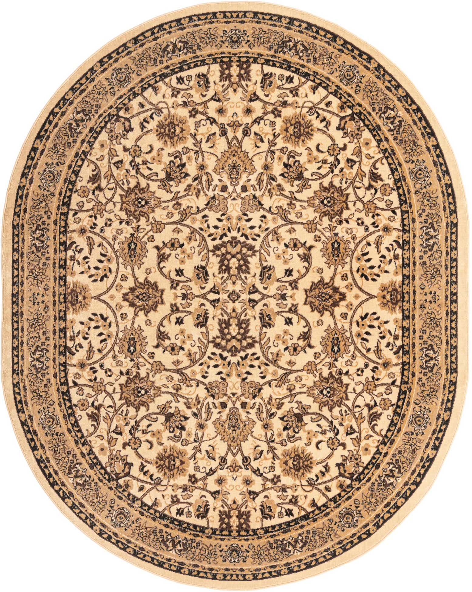 7' 10 x 10' Kashan Design Oval Rug