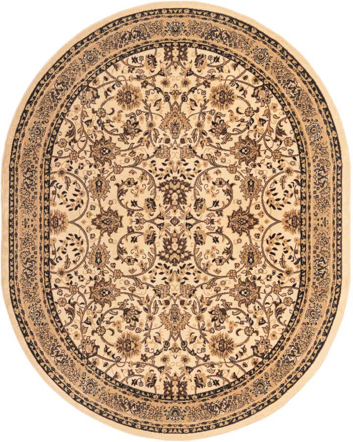 7' 10 x 10' Kashan Design Oval Rug