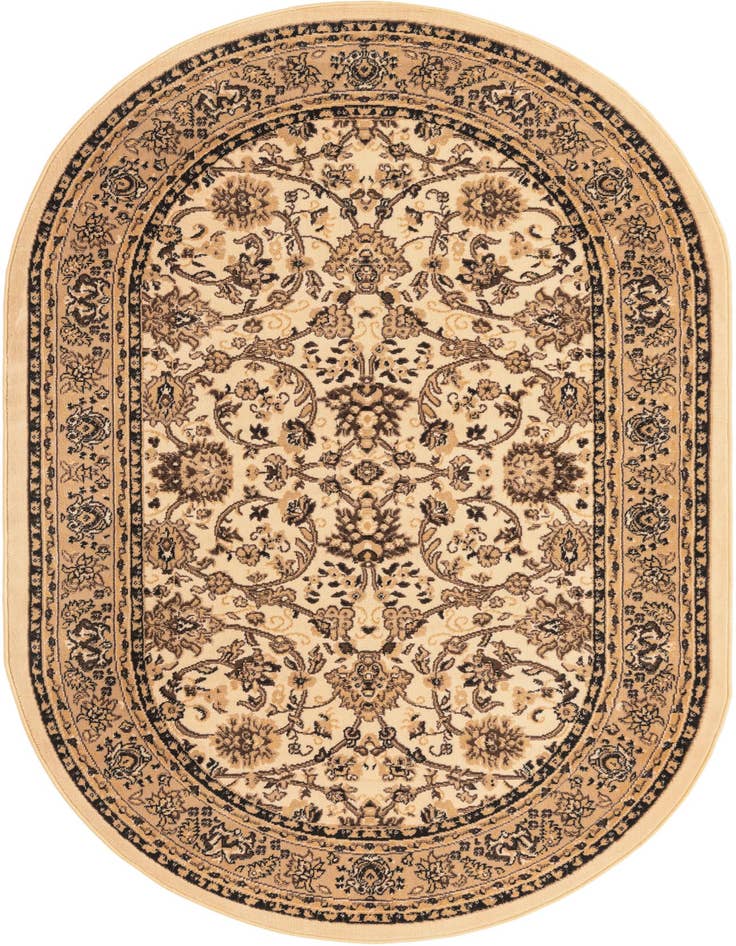 Detail image of 5' 3 x 8' Kashan Design Oval Rug