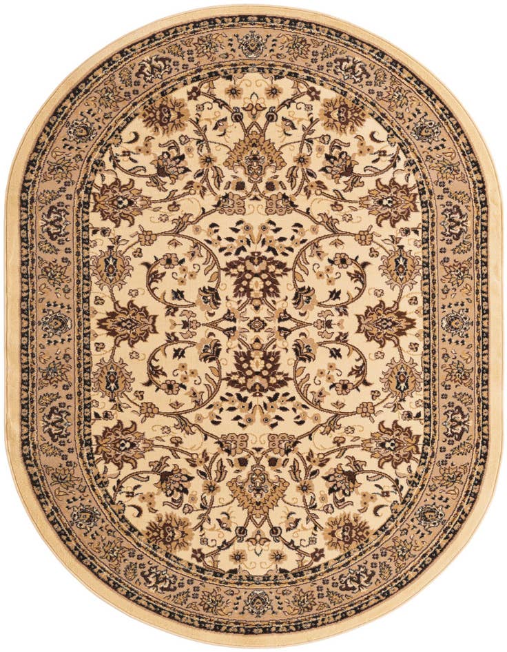 Detail image of 6' x 9' Kashan Design Oval Rug