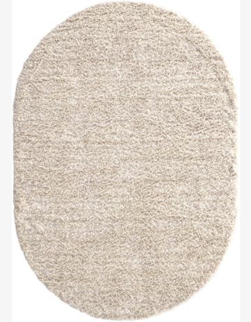 Ivory Lagom Shag Oval Teppich