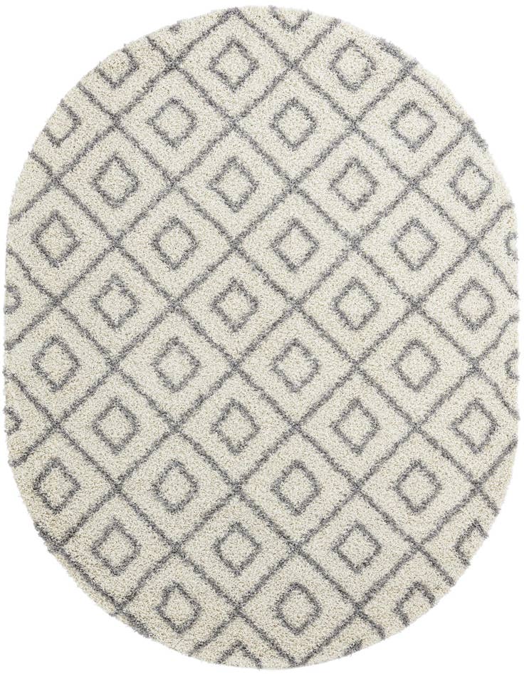 Detail image of 7' 10 x 10' Lattice Shag Oval Rug