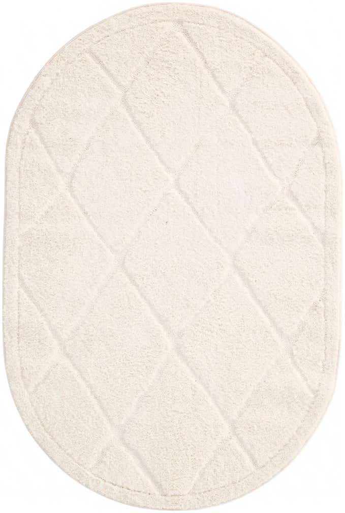 4' x 6' Lattice Shag Oval Rug