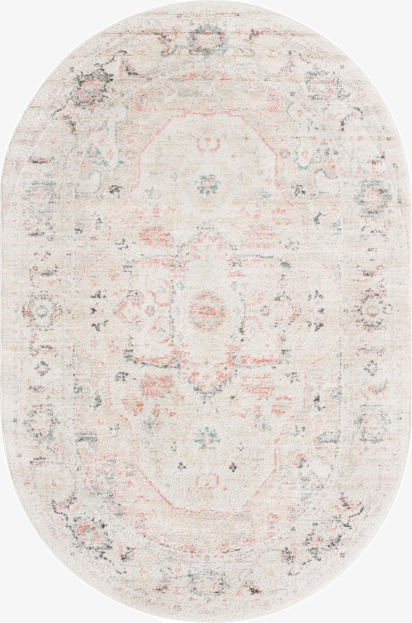 5' 3 x 8' Madeline Vintage Oval Rug
