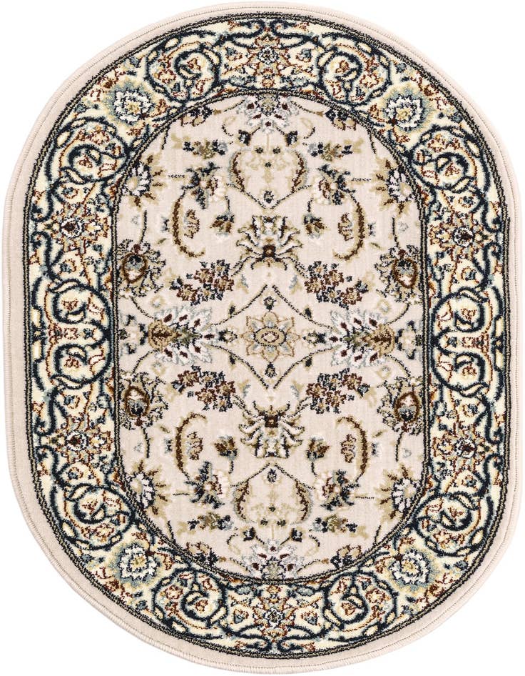 Detail image of 2' x 3' Nain Design Oval Rug
