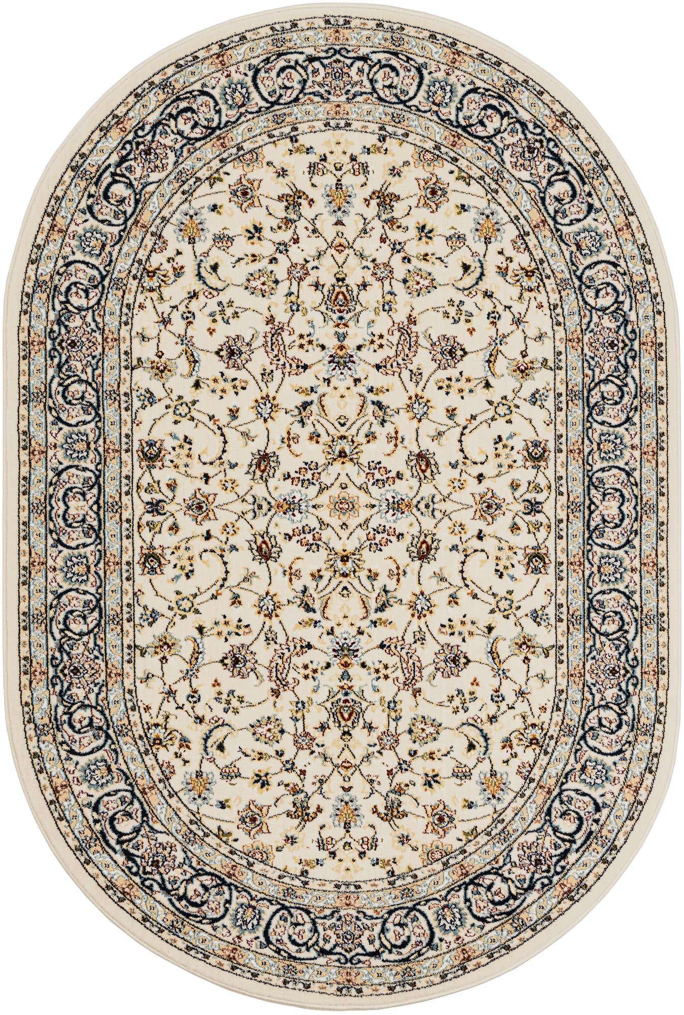 4' x 6' Nain Design Oval Rug
