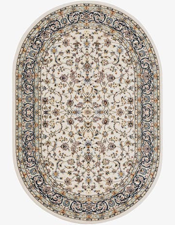 4' x 6' Nain Design Oval Rug