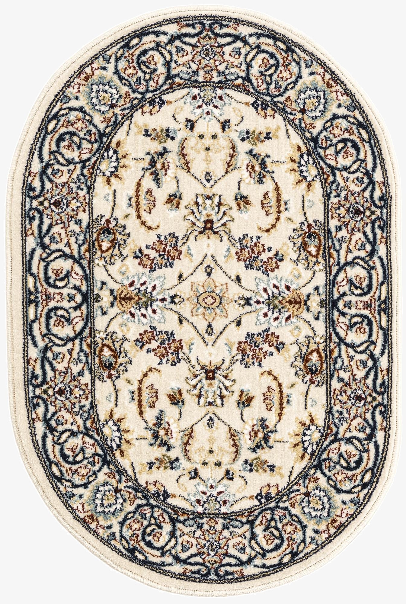 2' x 3' Nain Design Oval Rug