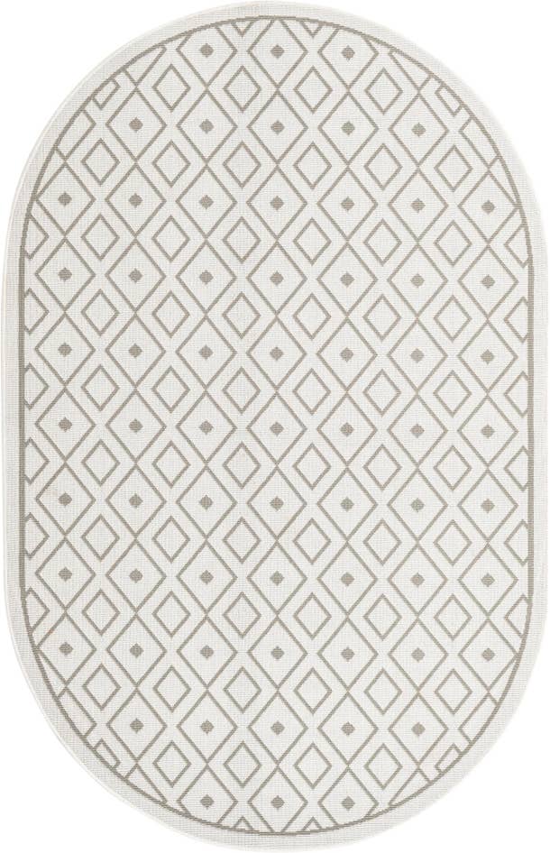 Detail image of 5' 3 x 8' Easy-Clean Trellis Indoor / Outdoor Oval Rug