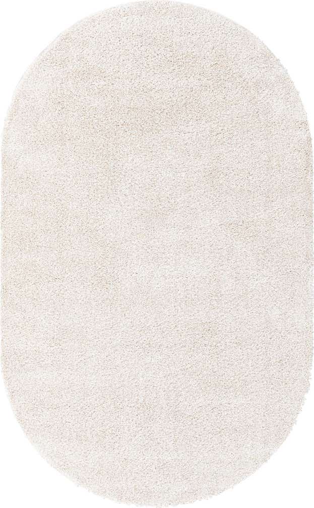 3' 3 x 5' 3 Solid Frieze Oval Rug