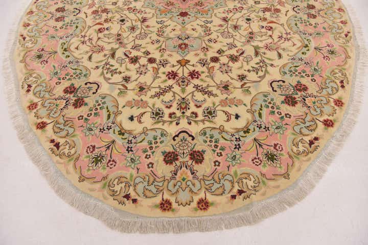 6' 7 x 9' 10 Hand Knotted Tabriz Persian Oval Rug