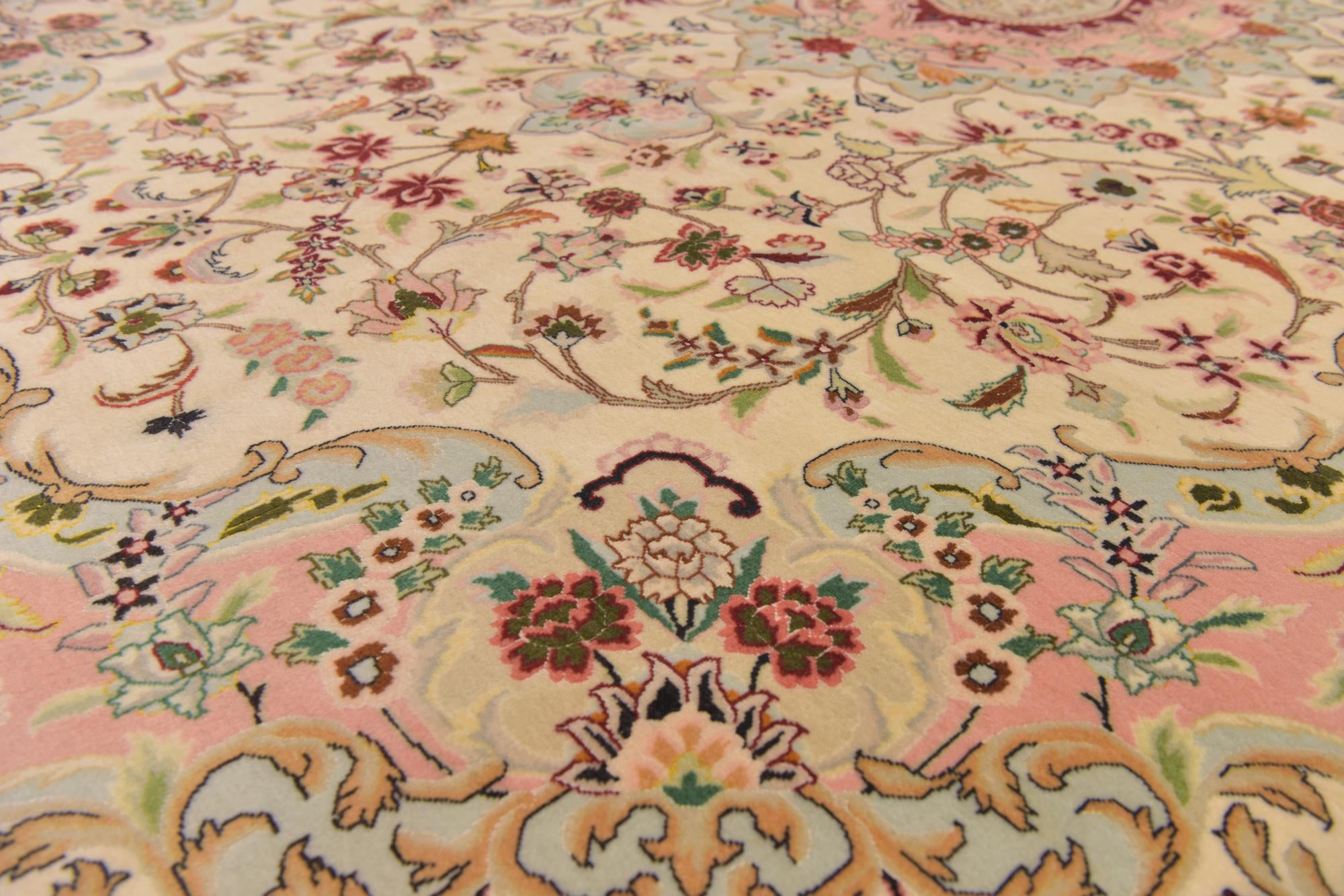 6' 7 x 9' 10 Hand Knotted Tabriz Persian Oval Rug