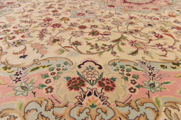 6' 7 x 9' 10 Hand Knotted Tabriz Persian Oval Rug