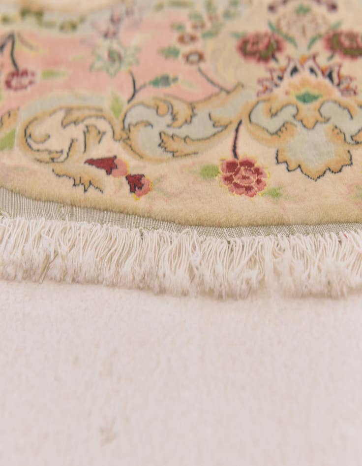 Detail image of 6' 7 x 9' 10 Hand Knotted Tabriz Persian Oval Rug